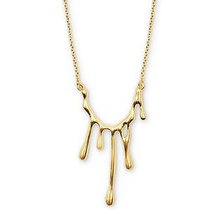 14K Gold Plated Sterling Silver Gold Drip Necklace